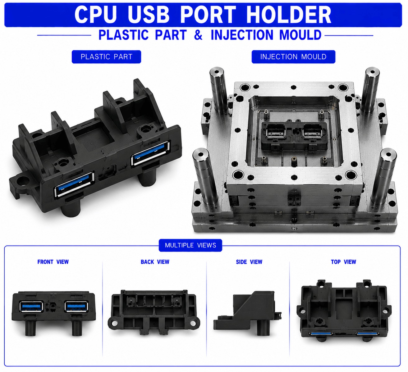 CPU Plastic USB Port Holder